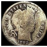 1892-S Silver Barber Dime  NICELY CIRCULATED