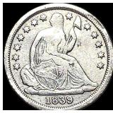 1839-O Silver Seated Liberty Half Dime LIGHTLY CI