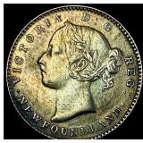1896 Newfoundland Silver 10 Cents NEARLY UNCIRCULA