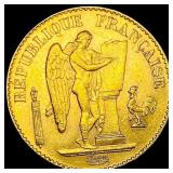 1898-A Gold 20 Francs Angel France UNCIRCULATED
