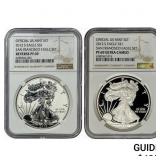 [2 Coins] 2012-S San Franciso Eagle Set $1 NGC PF6