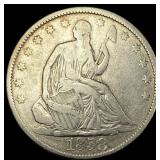 1858 Seated Liberty Half Dollar LIGHTLY CIRCULATED
