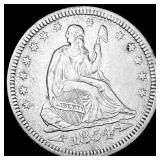 1854 Arrows Seated Liberty Quarter CLOSELY UNCIRCU
