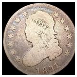 1821 Capped Bust Quarter NICELY CIRCULATED