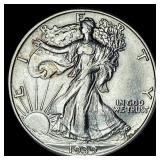 1939-D Silver Half Dollar Walking Liberty UNCIRCU