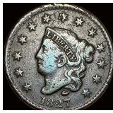 1827 Coronet Head Large Cent NICELY CIRCULATED