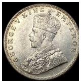 1919 British India Silver Rupee UNCIRCULATED