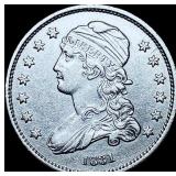 1831 Capped Bust Silver Quarter CHOICE AU