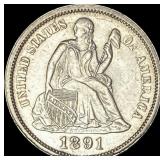 1891-O Silver Dime UNCIRCULATED