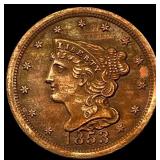 1853 Braided Hair Half Cent UNCIRCULATED