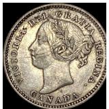 1888 Canada Silver 10 Cents NEARLY UNCIRCULATED