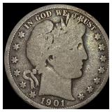 1901-S Silver Barber Half Dollar NICELY  CIRCULAT
