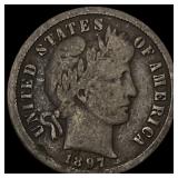 1897-S Silver Barber Dime NICELY CIRCULATED