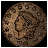 1831 Lg. Letters Coronet Head Large Cent  LIGHTLY