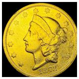 1873 $20 Liberty Head Double Eagle CLOSELY UNCIRCU
