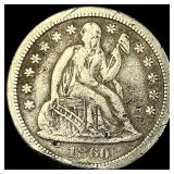1860-S Silver Seated Liberty Dime LIGHTLY CIRCULAT