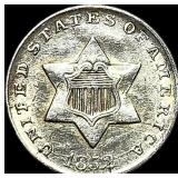 1852 Silver Three-Cent Piece LIGHTLY CIRCULATED