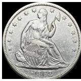 1868-S Seated Liberty Half Dollar CLOSELY UNCIRCU