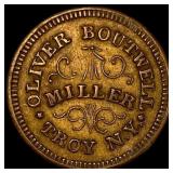 Oliver Boutwell Miller Token Troy N.Y. NEARLY UNCI