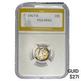 1917-D Mercury Silver Dime PGA MS61
