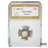 1901-O Barber Dime PGA MS63