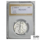1920-S Walking Liberty Half Dollar PGA AU53