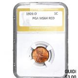 1926-D Wheat Cent PGA MS64 Red