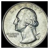 1935-D Silver Washington Quarter GEM BU