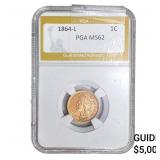 1864-L Indian Head Cent PGA MS62