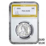 1826 Capped Bust Half Dollar PGA AU58