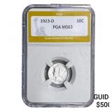 1923-D Mercury Silver Dime PGA MS63