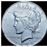 1935 Silver Peace Dollar CHOICE AU