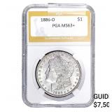 1886-O Morgan Silver Dollar PGA MS63+