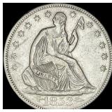 1853 Arrows Seated Liberty Half Dollar NEARLY UNCI