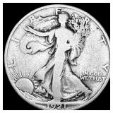 1921-S Silver Half Dollar Walking Liberty NICELY C