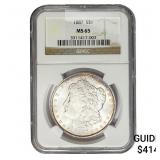 1887 Morgan Silver Dollar NGC MS65