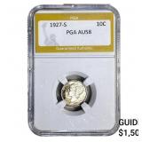 1927-S Mercury Silver Dime PGA AU58