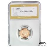 1884 Indian Head Cent PGA PR64 Red