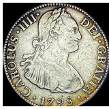 1798-Mo FM Mexico Silver 2 Reales LIGHTLY CIRCULA