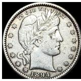 1894 Silver Barber Quarter CLOSELY  UNCIRCULATED