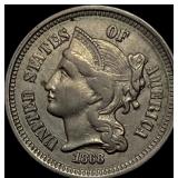 1868 Nickel Three-Cent Piece CLOSELY  UNCIRCULATE