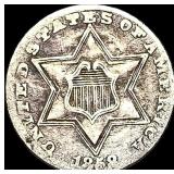 1858 Silver Three-Cent Piece NICELY  CIRCULATED