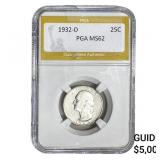 1932-D Washington Silver Quarter PGA MS62