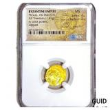 Byzantine Phocas 602-610 AD Gold Tremissis NGC MS