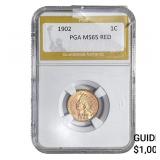 1902 Indian Head Cent PGA MS65 RED
