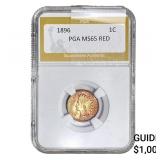 1896 Indian Head Cent PGA MS65 RED