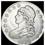 1833 Silver Capped Bust Half Dollar NEARLY  UNCIR