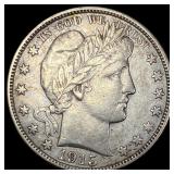 1915-S Silver Barber Half Dollar CLOSELY UNCIRCULA