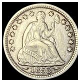 1853 Arrows Seated Liberty Half Dime CLOSELY UNCIR