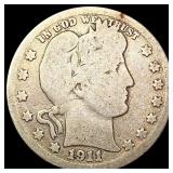 1911-D Barber Quarter NICELY CIRCULATED